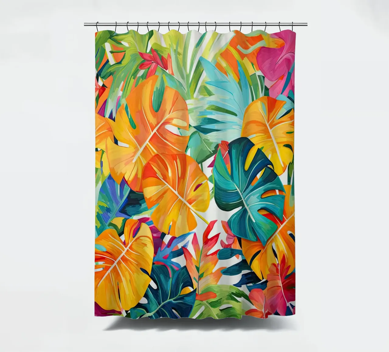Jungle leaves shower curtain by Imagine