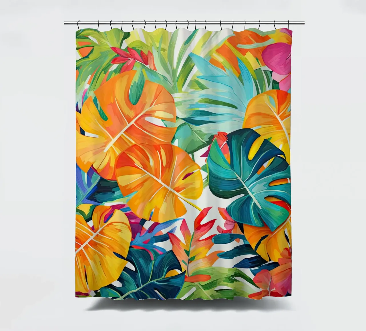 Jungle leaves shower curtain by Imagine