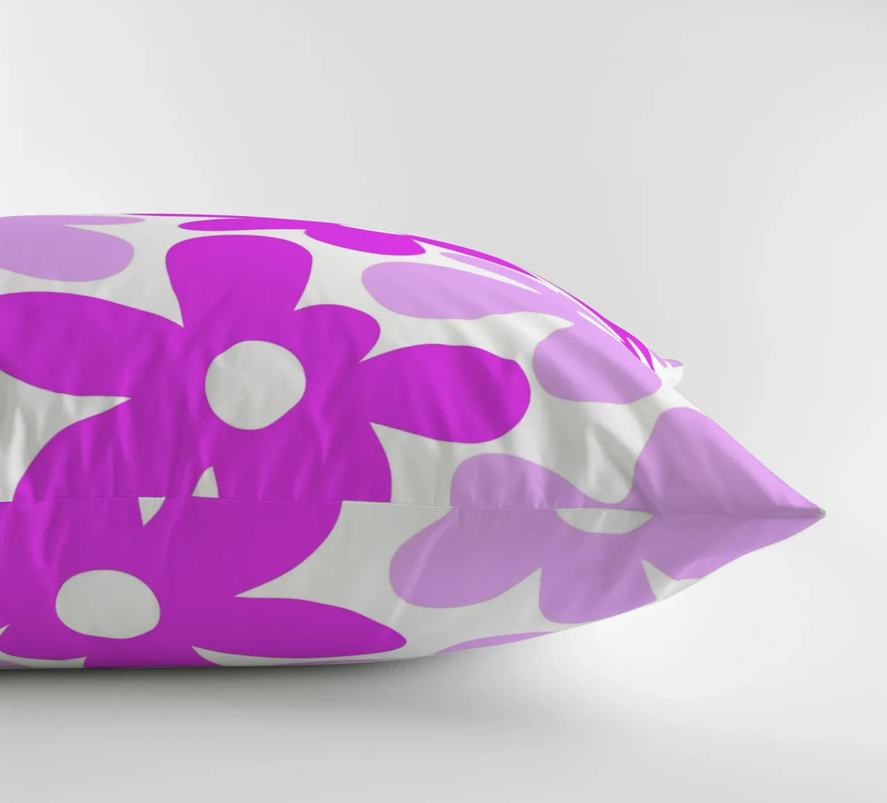 Minimalist Flower Power in Fuchsia & Lavender decorative cushion by Happy Littles
