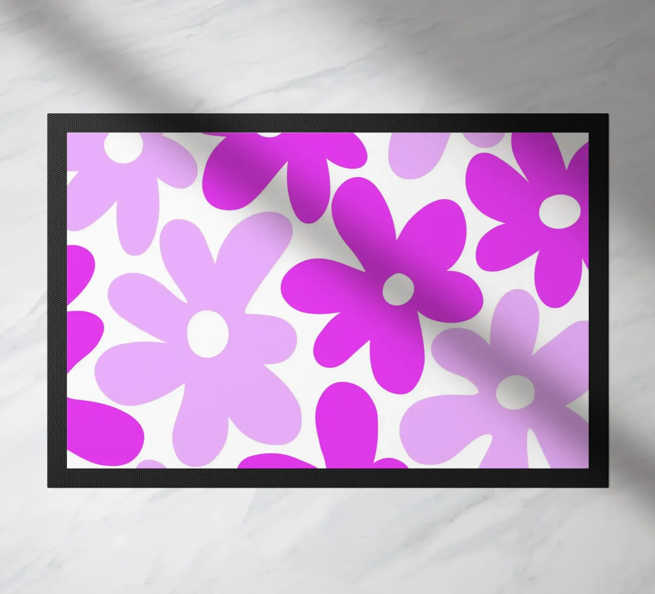 Potenza floreale minimalista in fucsia e lavanda zerbino da Happy Littles