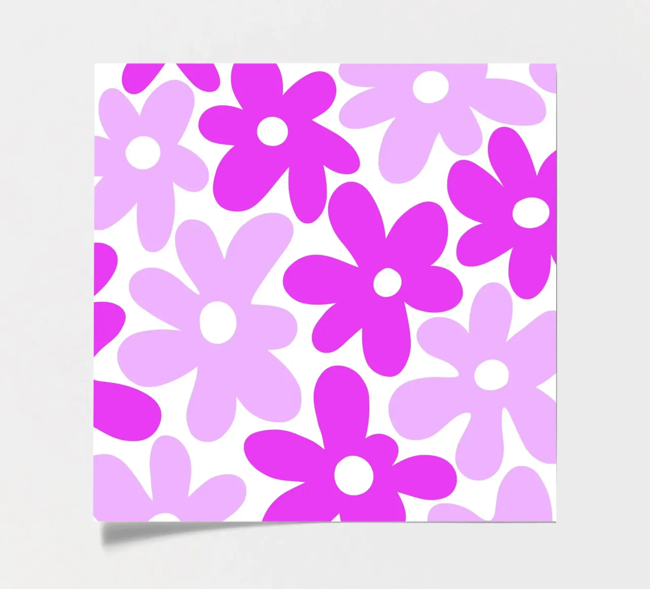Minimalistische Flower Power in Fuchsia & Lavendel Stickerbogen von Happy Littles