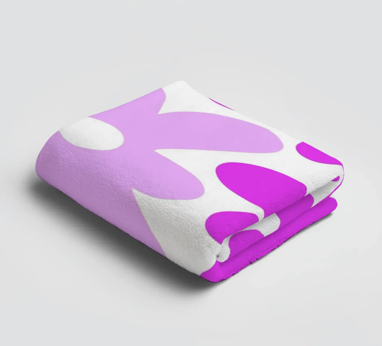 Minimalist Flower Power in Fuchsia & Lavender towel by Happy Littles