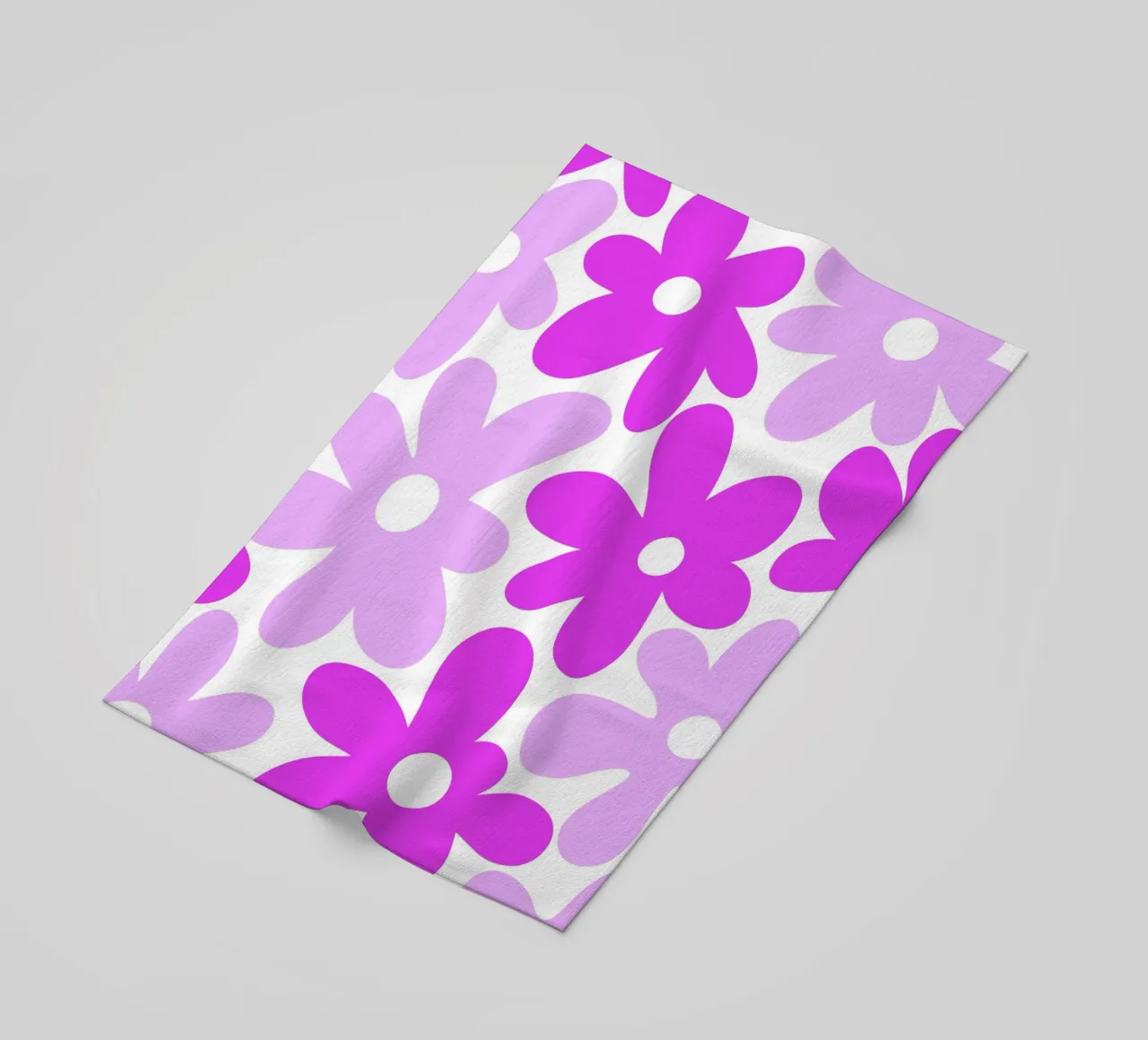 Minimalist Flower Power in Fuchsia & Lavender beach towel by Happy Littles