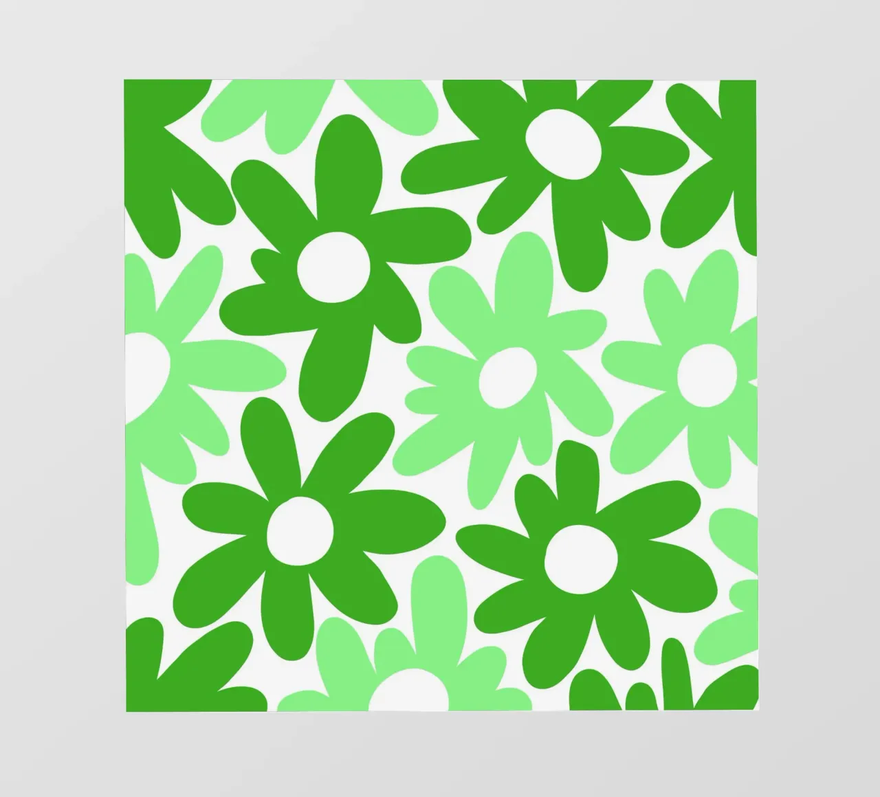 Flower Power minimalista in verde chiaro e verde bosco pellicola backlit da Happy Littles