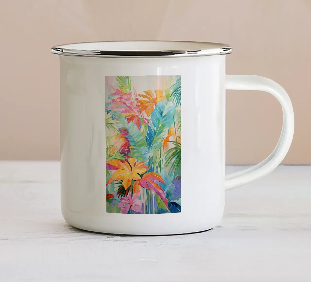 Giungla colorata tazza in smalto da Imagine