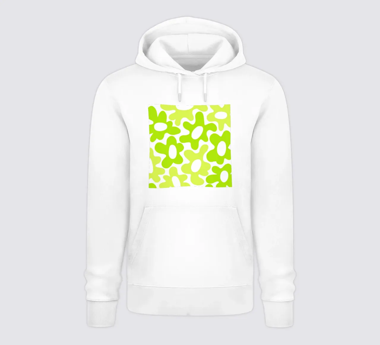 Potenza floreale minimalista in verde lime e limone felpa con cappuccio da Happy Littles