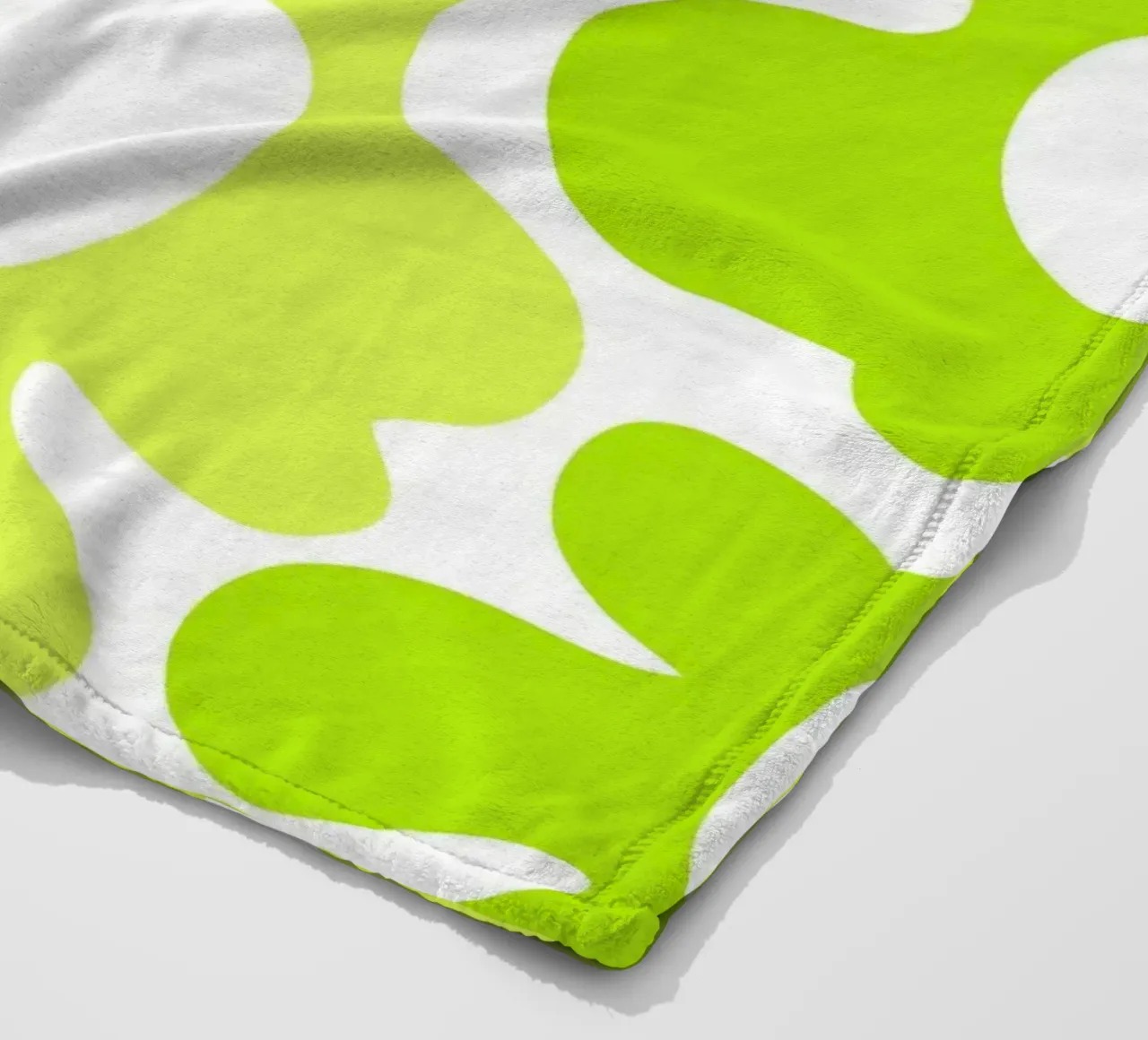 Potenza floreale minimalista in verde lime e limone coperta in pile da Happy Littles