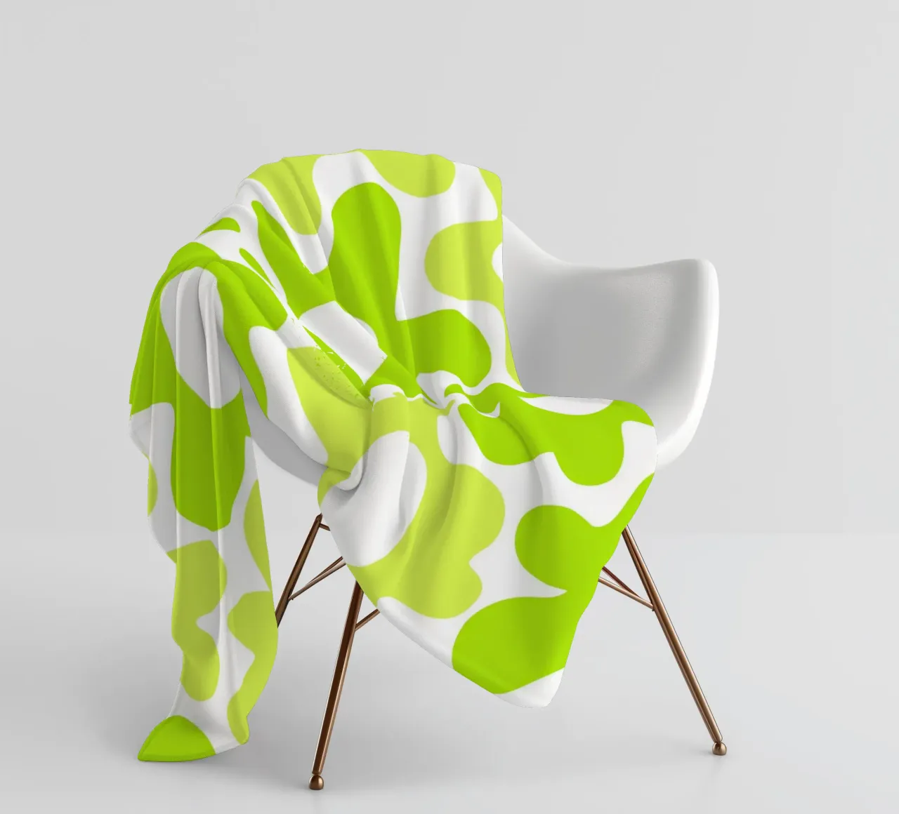 Potenza floreale minimalista in verde lime e limone coperta in pile da Happy Littles