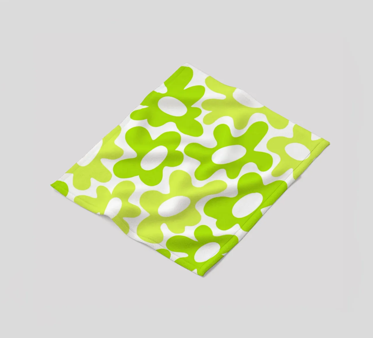 Potenza floreale minimalista in verde lime e limone coperta in pile da Happy Littles