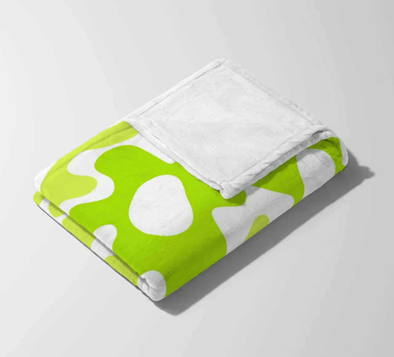 Potenza floreale minimalista in verde lime e limone coperta in pile da Happy Littles