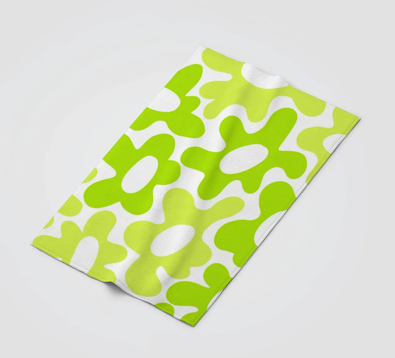 Potenza floreale minimalista in verde lime e limone coperta in pile da Happy Littles