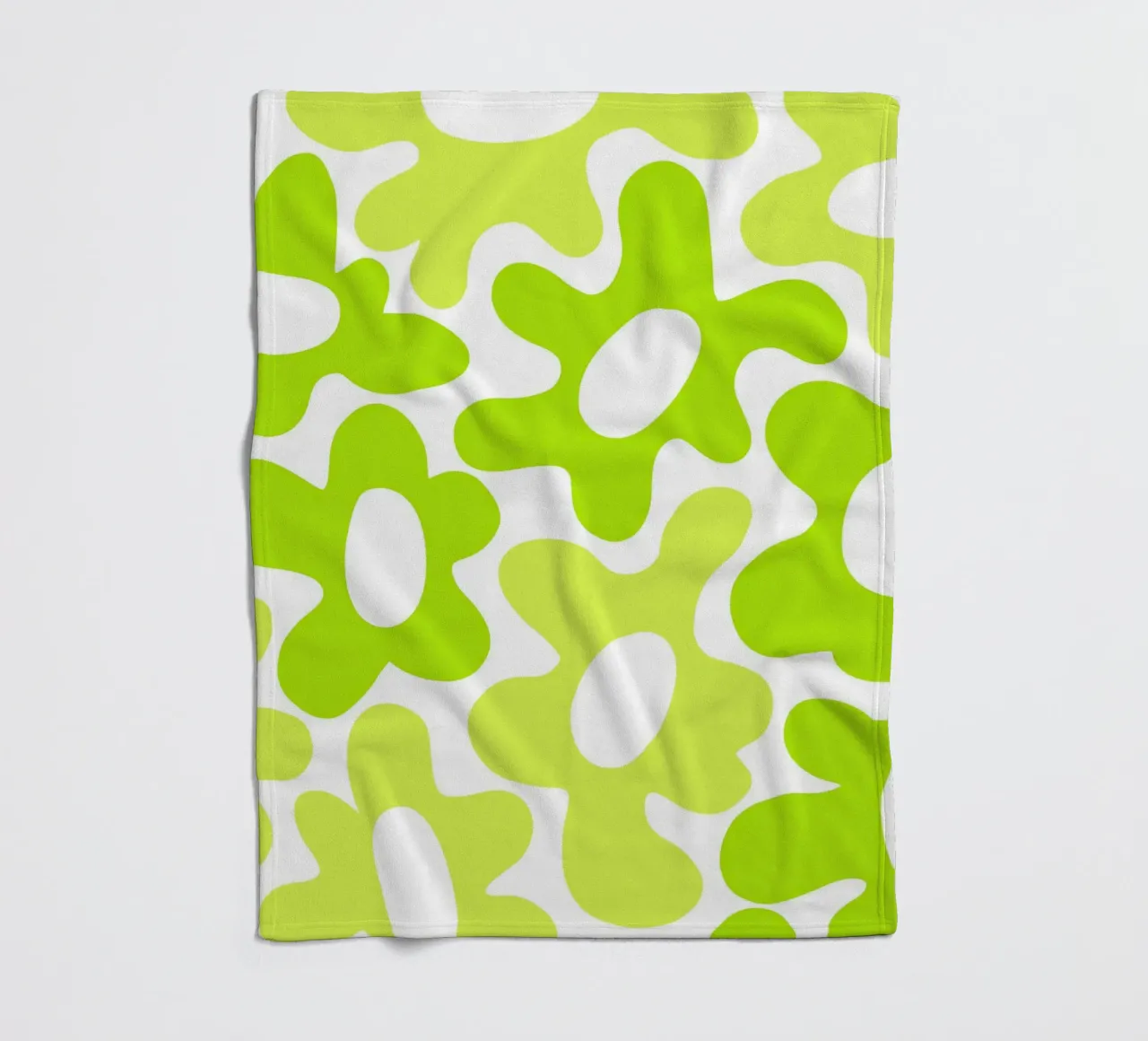 Potenza floreale minimalista in verde lime e limone coperta in pile da Happy Littles