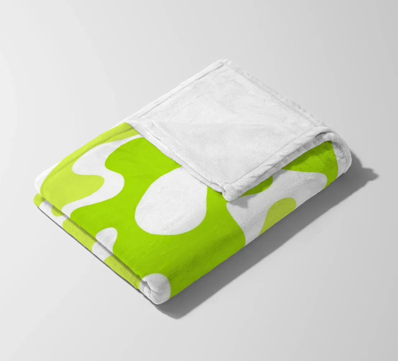 Potenza floreale minimalista in verde lime e limone coperta in pile da Happy Littles