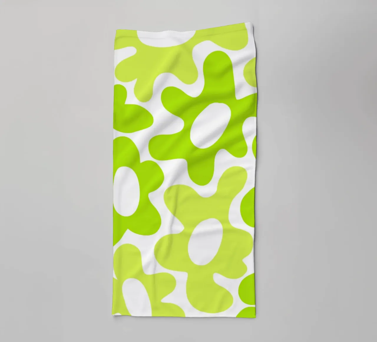 Potenza floreale minimalista in verde lime e limone asciugamano da bagno da Happy Littles