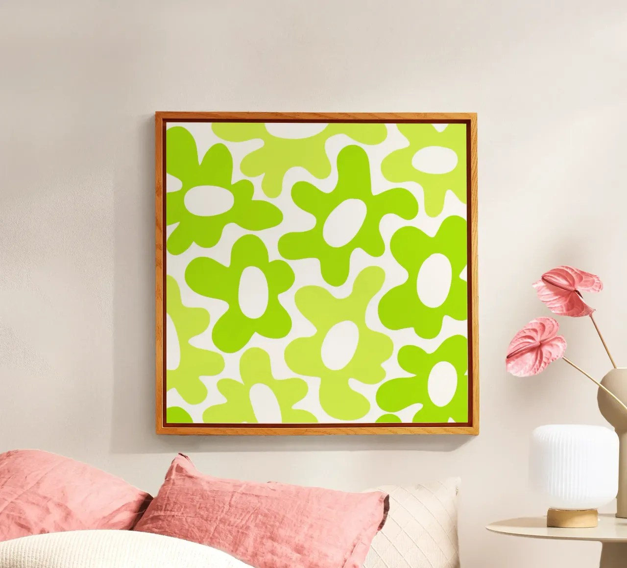 Potenza floreale minimalista in verde lime e limone plexiglass da Happy Littles