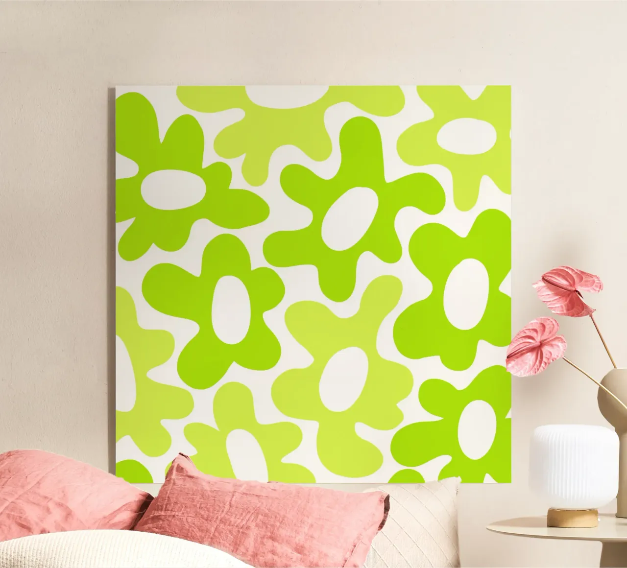 Potenza floreale minimalista in verde lime e limone plexiglass da Happy Littles
