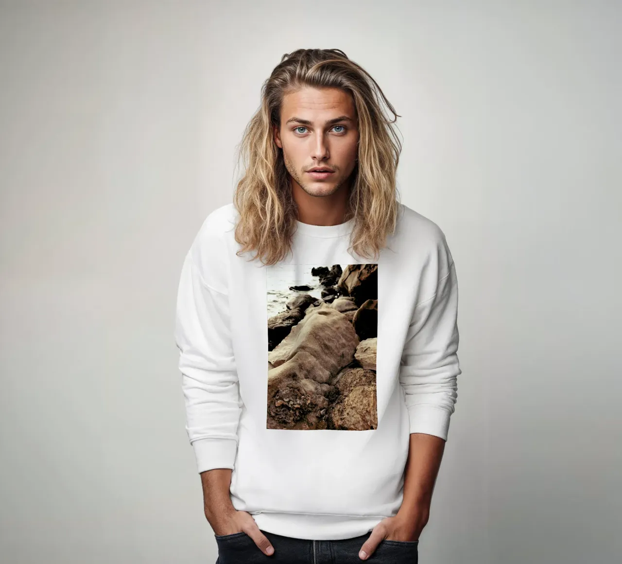 Golden Hour Rocks II felpa da Sebastian Hilgetag