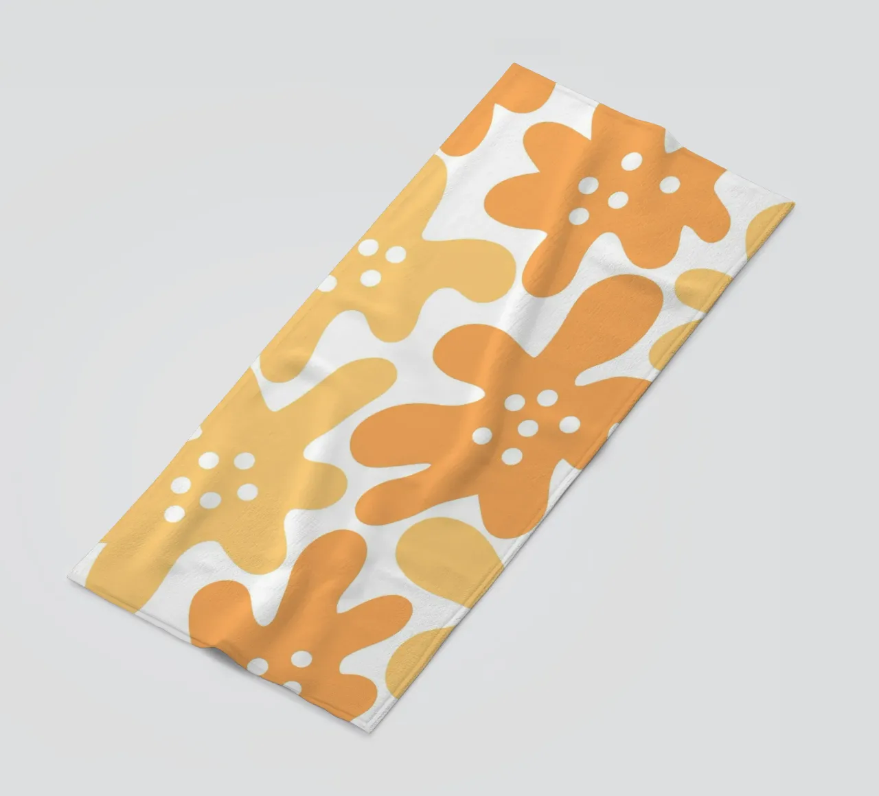 Flower Power minimalista in arancione e giallo telo mare da Happy Littles
