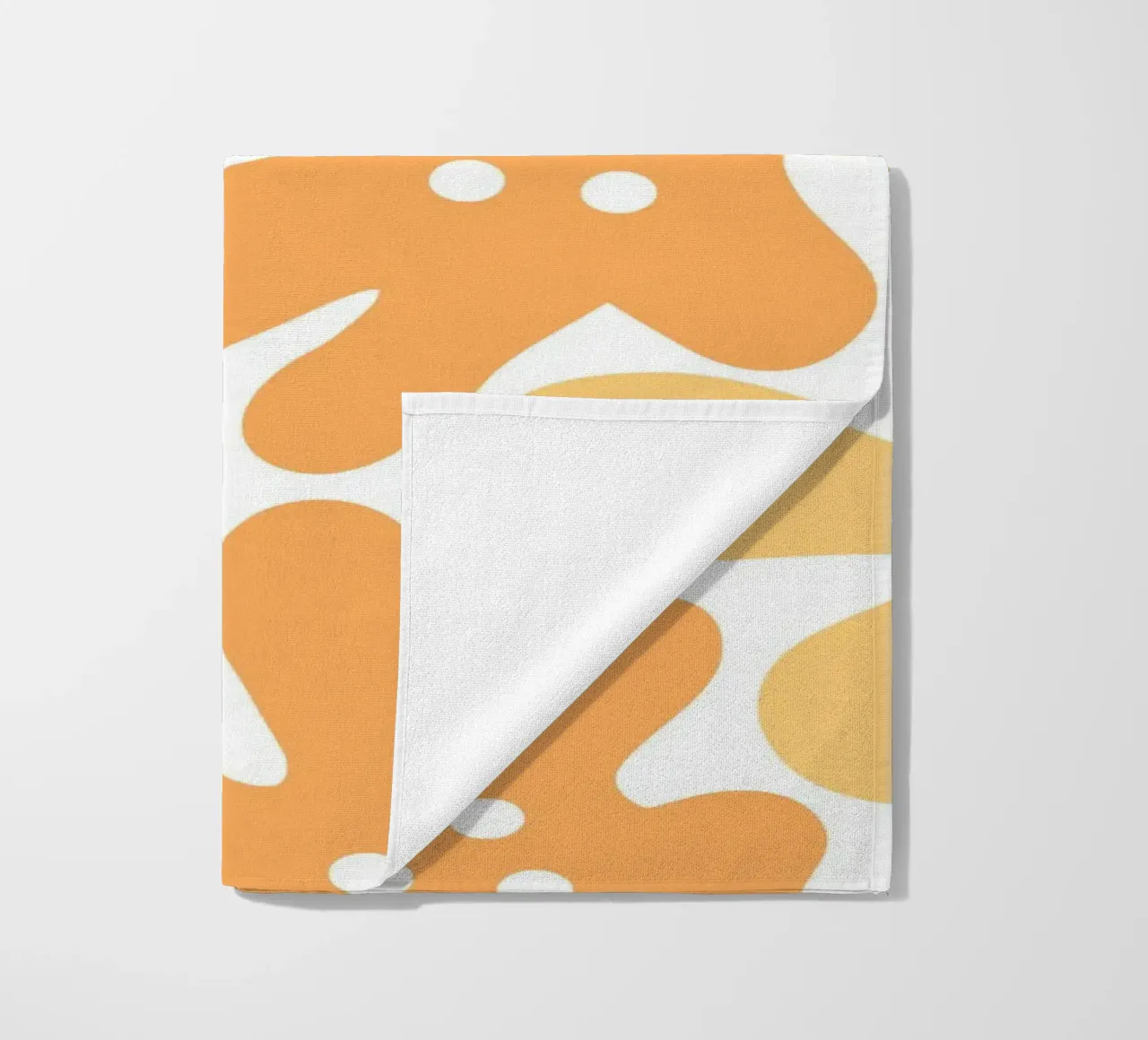 Flower Power minimalista in arancione e giallo telo mare da Happy Littles