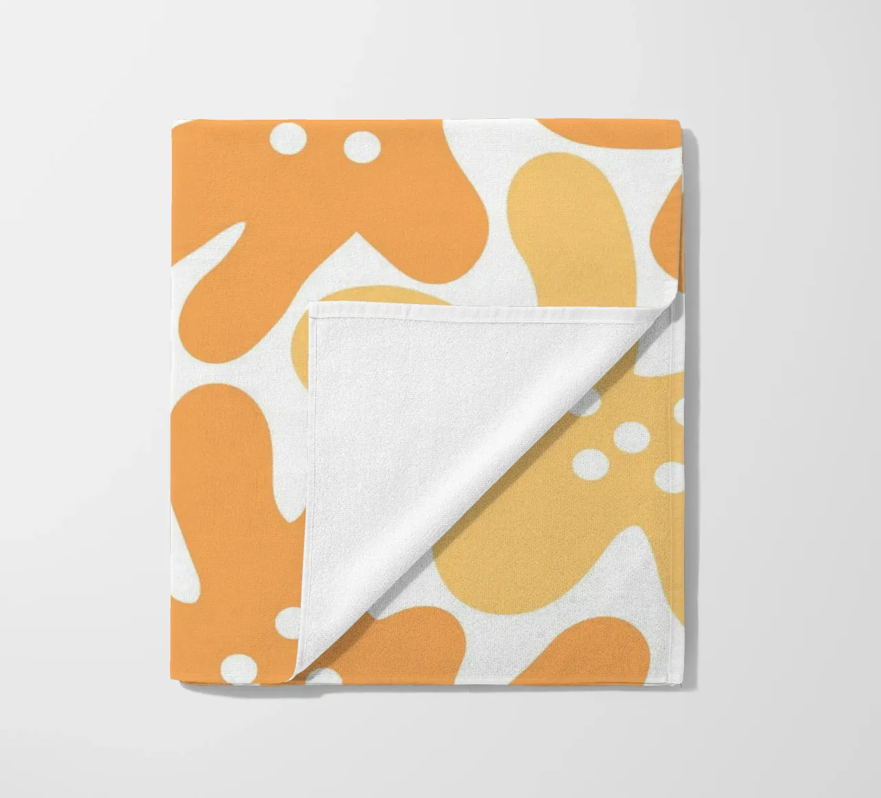 Flower Power minimalista in arancione e giallo telo mare da Happy Littles