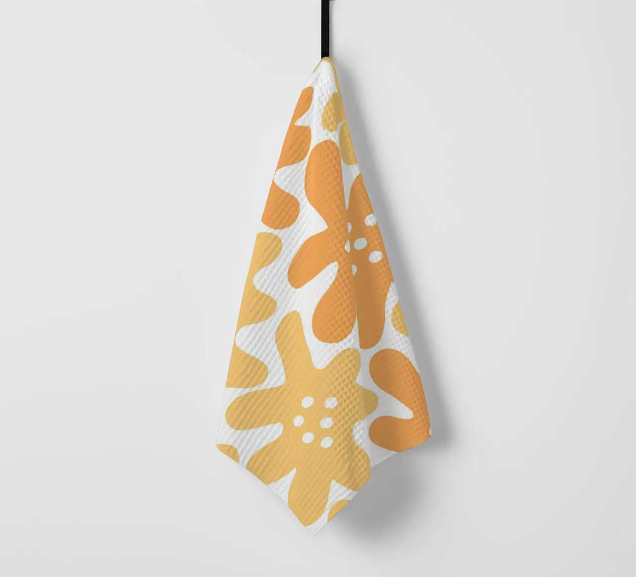 Flower Power minimaliste en orange et jaune torchon de Happy Littles