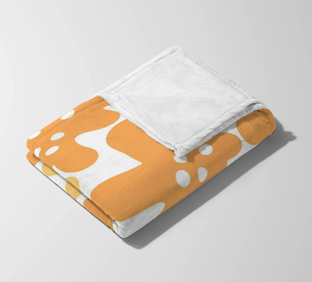 Flower Power minimalista in arancione e giallo coperta in pile da Happy Littles