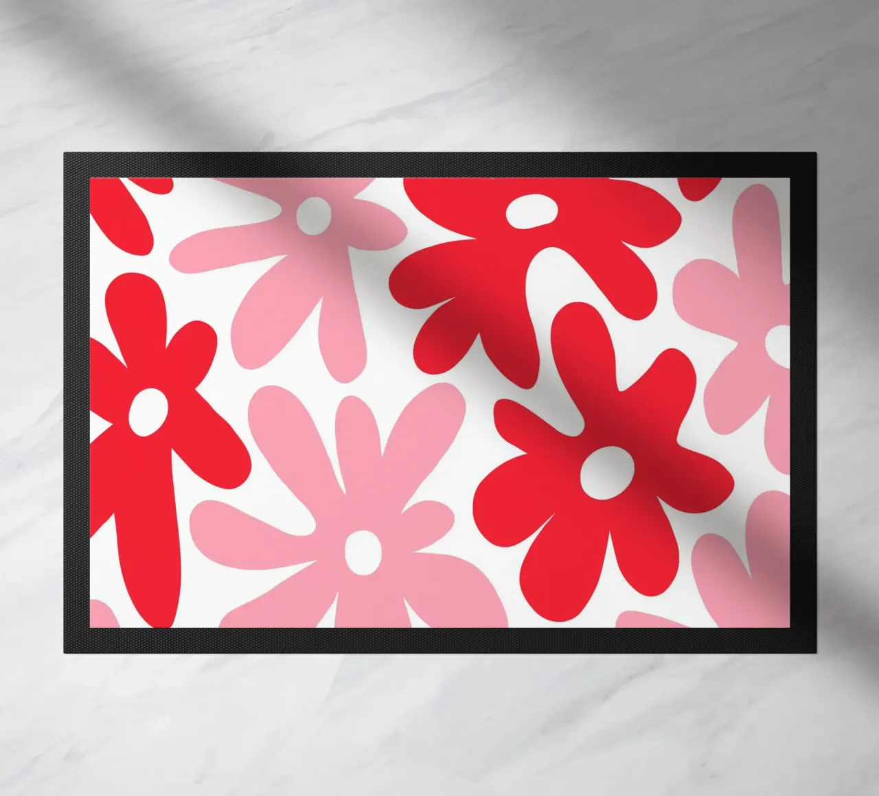 Potere floreale minimalista in rosso e blush zerbino da Happy Littles
