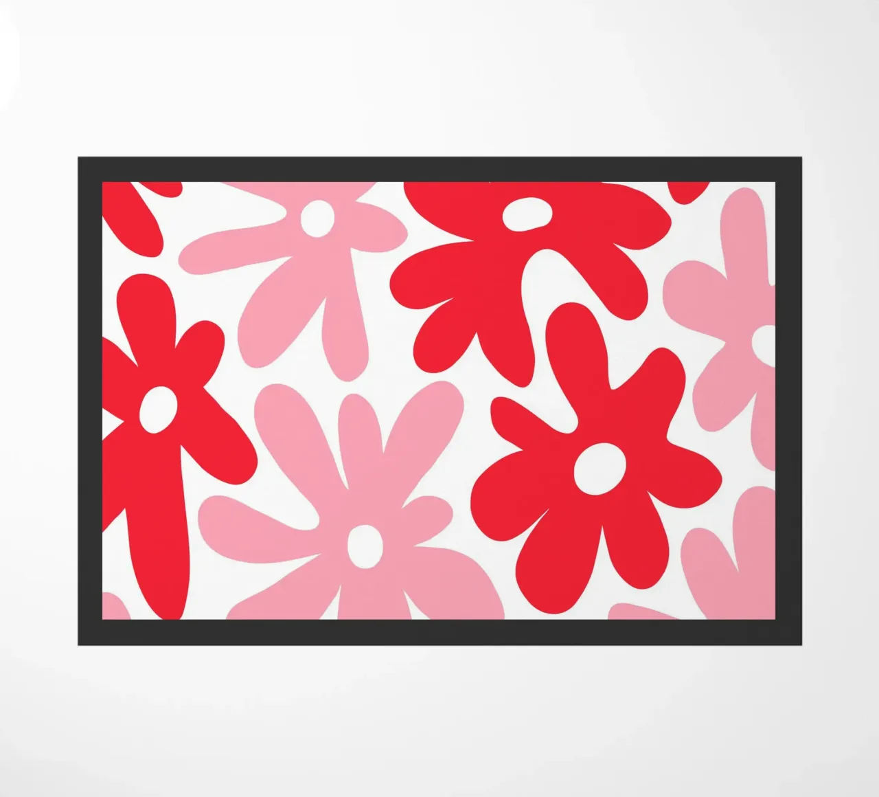 Potere floreale minimalista in rosso e blush zerbino da Happy Littles