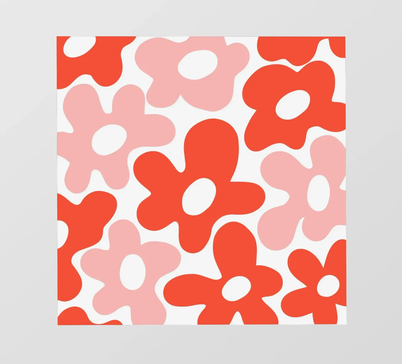 Flower Power minimalista in rosso e rosa pellicola backlit da Happy Littles