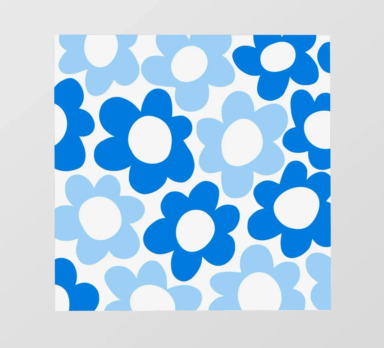 Flower Power minimalista in cielo e blu cobalto pellicola backlit da Happy Littles