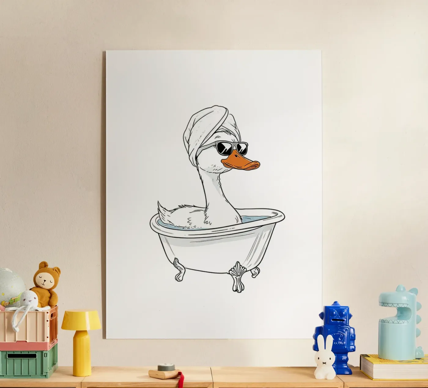 Spa Dag Eend acryl van Attaboy Dsgn