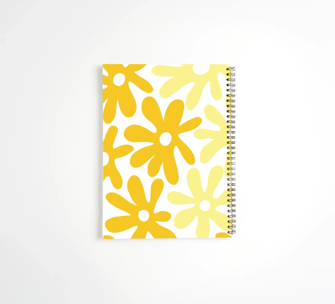 Minimalist Flower Power in Yellow & Buttercream spiral notebook by Happy Littles