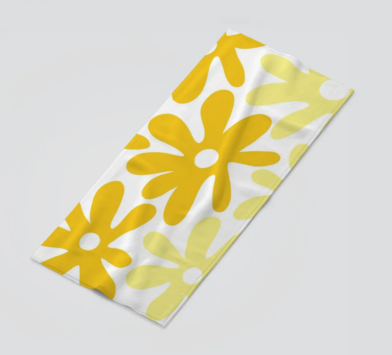 Minimalist Flower Power in Yellow & Buttercream beach towel by Happy Littles