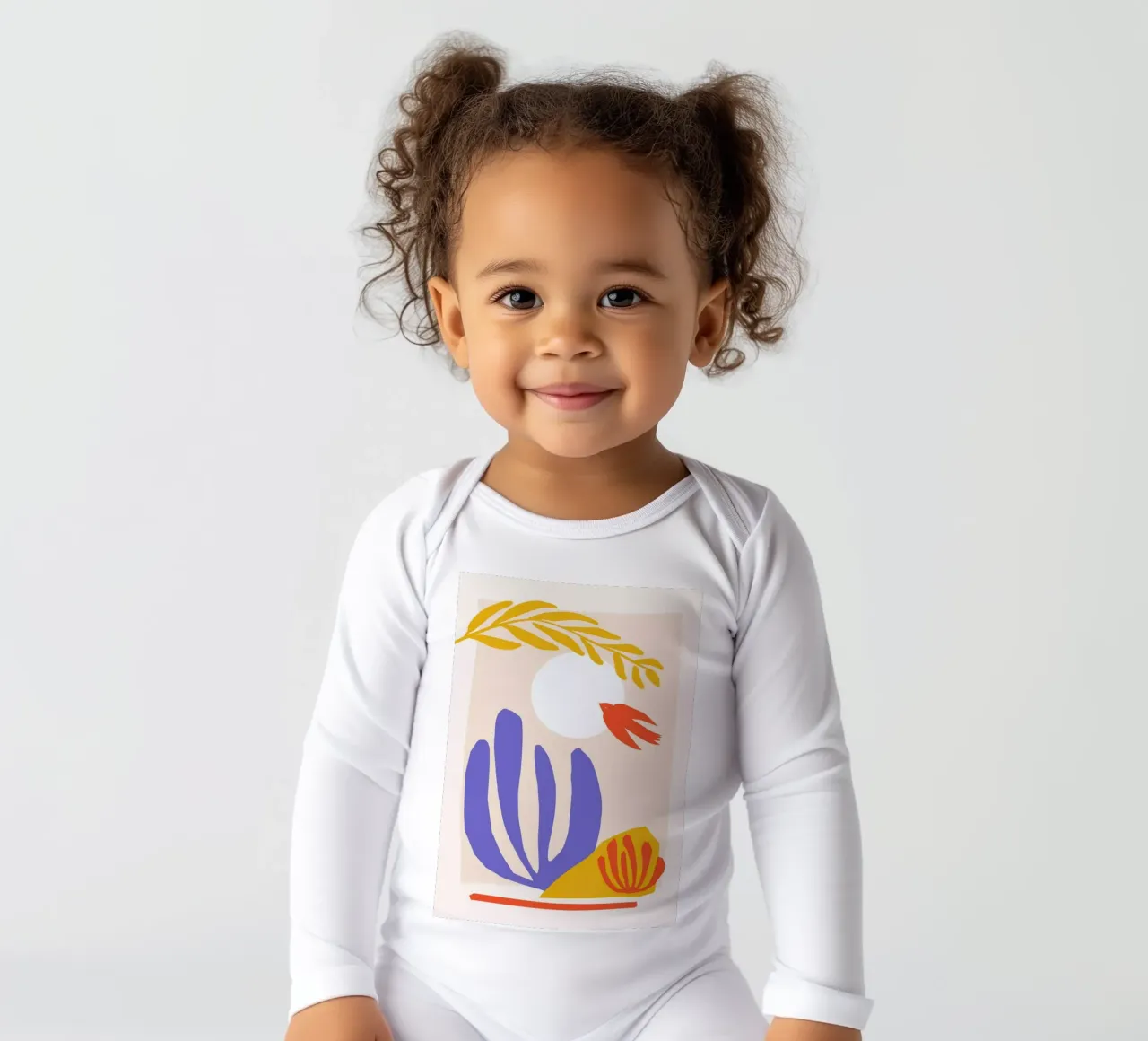 Roost long-sleeve baby romper by Pure