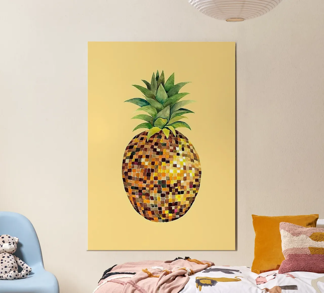 Disco Pineapple poster con telaio in plastica da Attaboy Dsgn