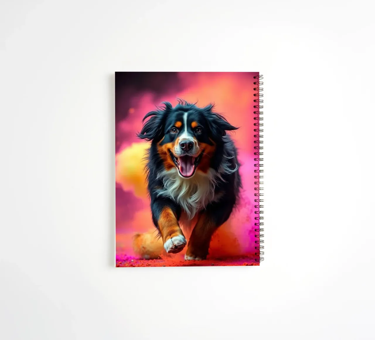 The colorful Bernese Mountain Dog #189 spiral notebook by Yumis.Beargang.and.Me