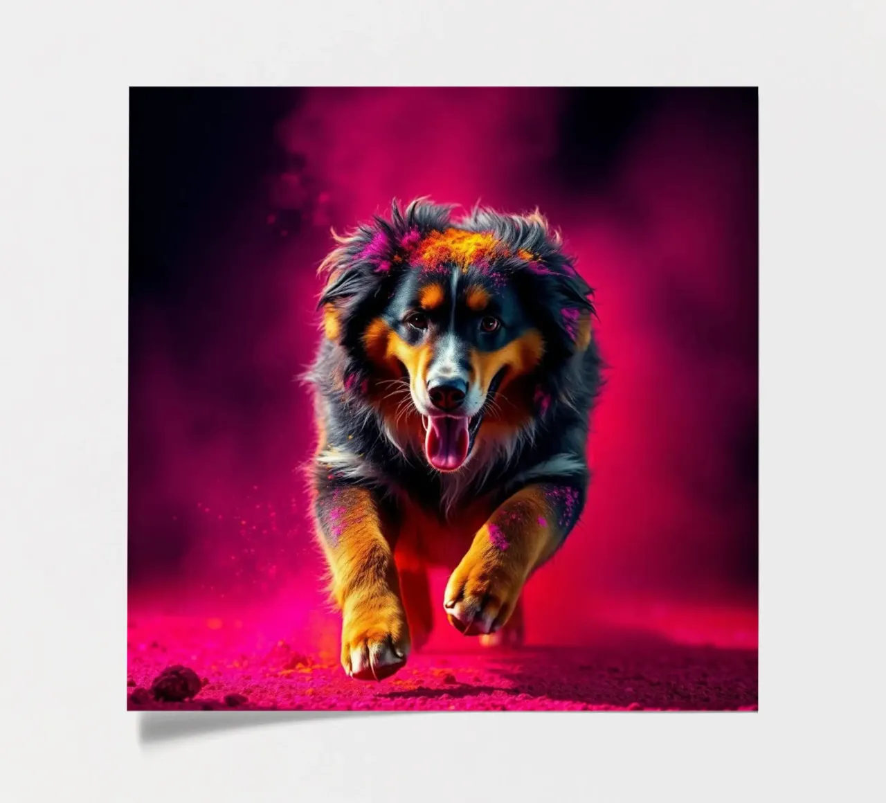 The colorful Bernese Mountain Dog #190 sticker sheet by Yumis.Beargang.and.Me