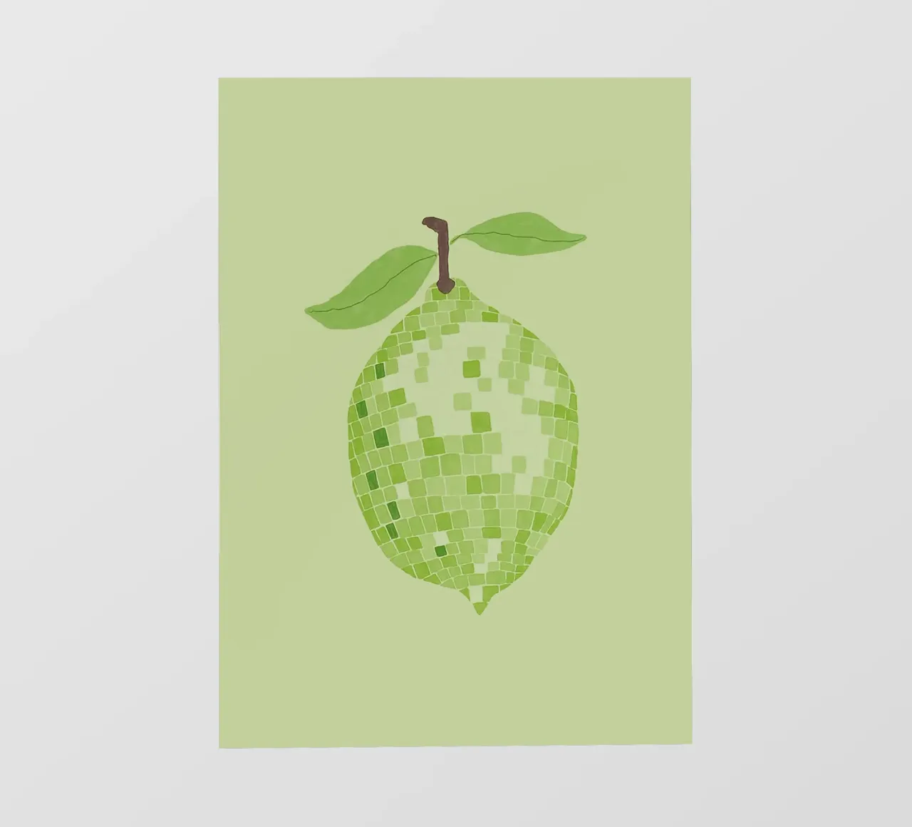 Disco Ball Lime pellicola backlit da Attaboy Dsgn