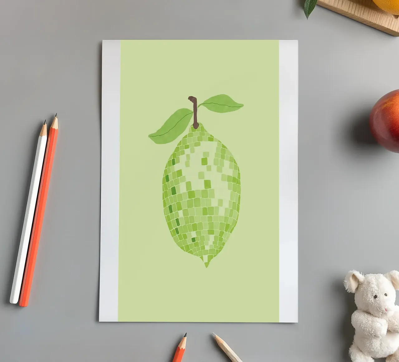 Disco Ball Lime sticker sheet by Attaboy Dsgn