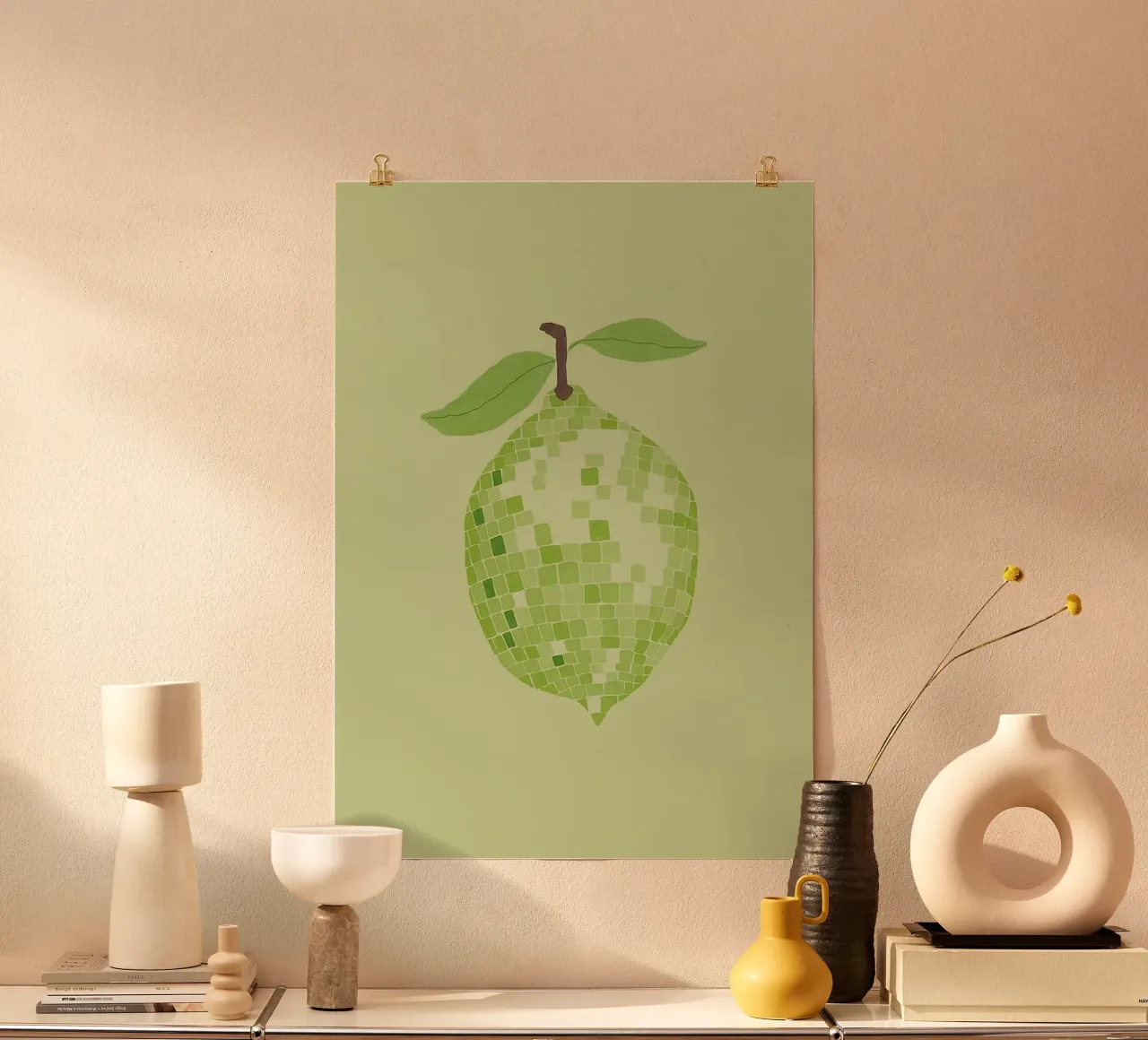 Disco Ball Lime poster da Attaboy Dsgn