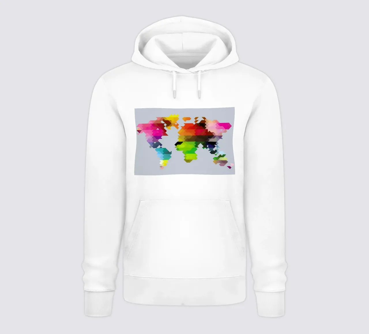 Geo World Map hoodie by Three Of The Possessed