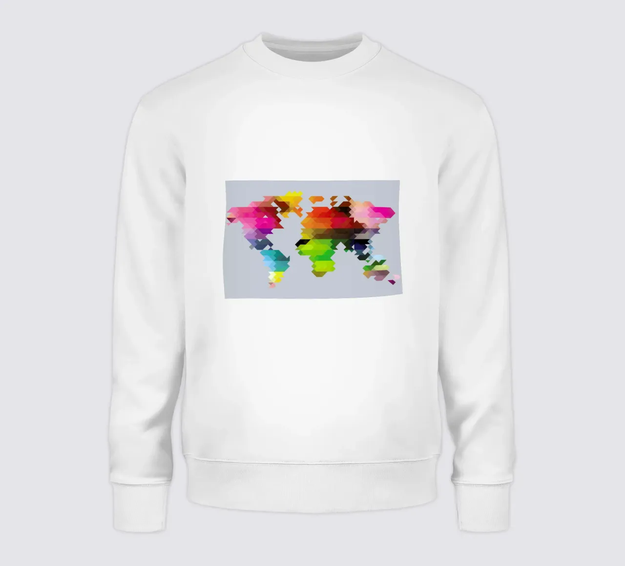 Geo World Map sweatshirt by Three Of The Possessed