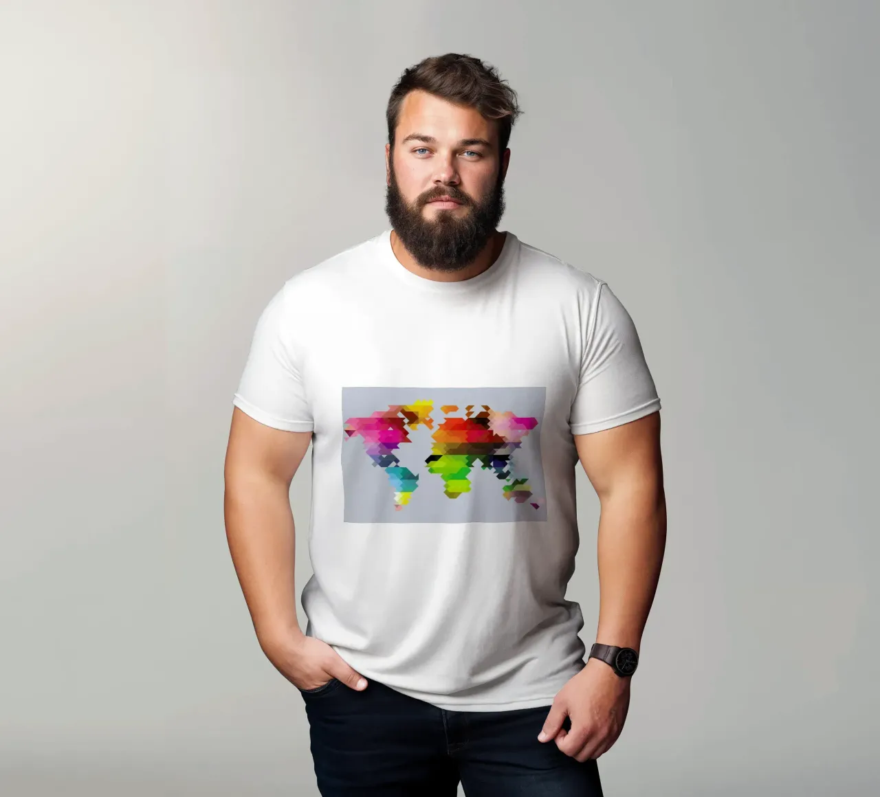 Geo World Map camiseta de Three Of The Possessed