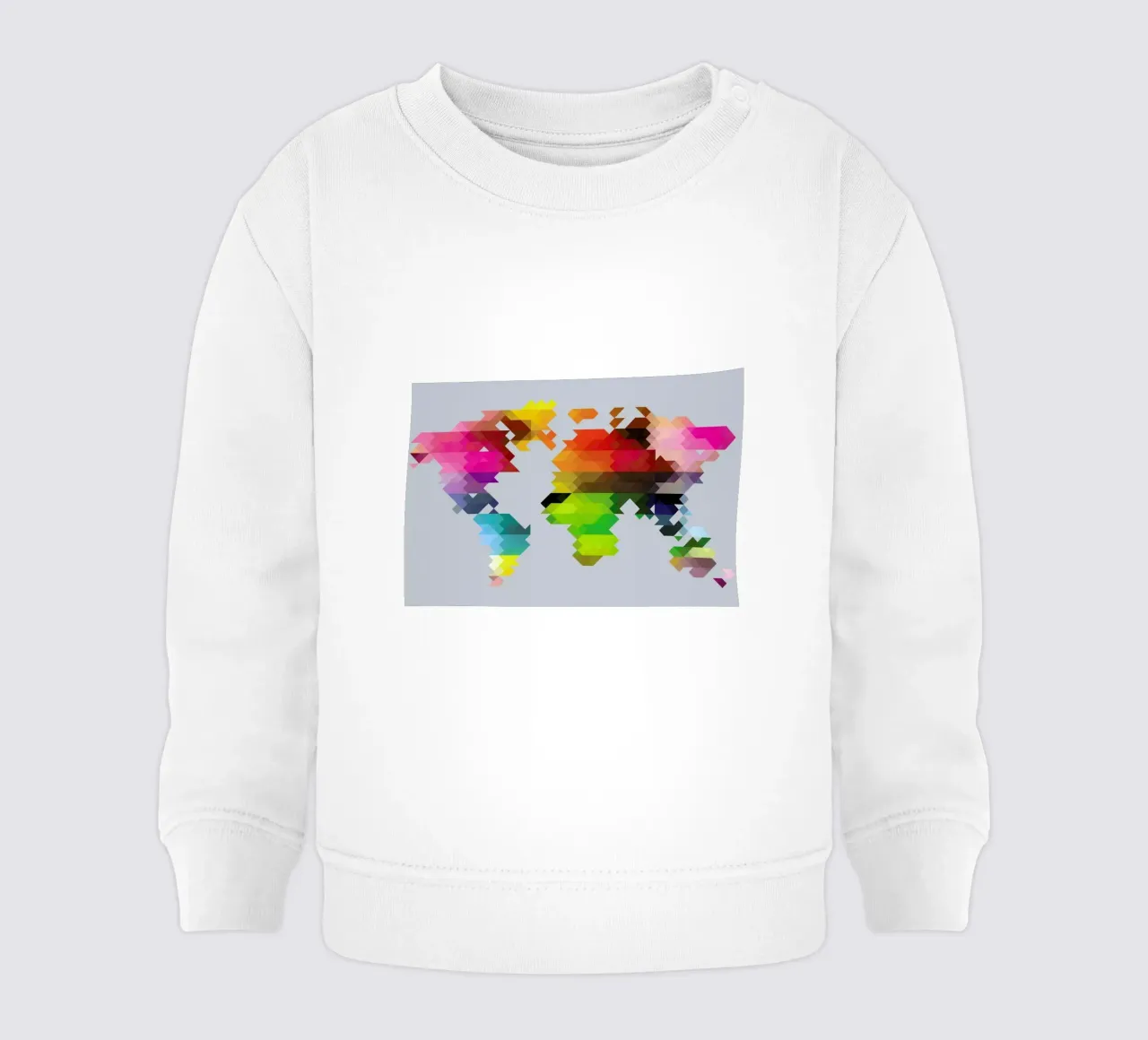 Geo World Map Baby Sweatshirt von Three Of The Possessed