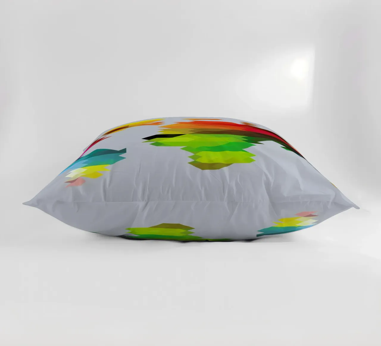 Geo World Map decorative cushion by Three Of The Possessed
