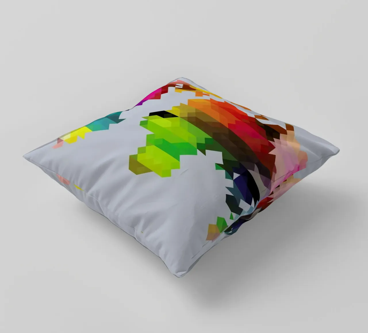 Geo World Map decorative cushion by Three Of The Possessed