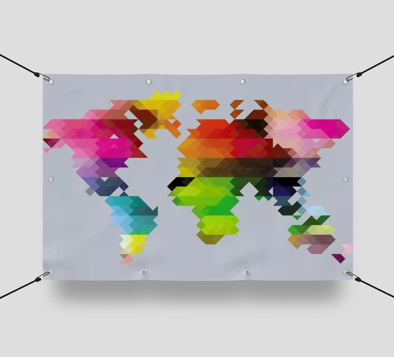 Geo World Map telo in pvc da Three Of The Possessed