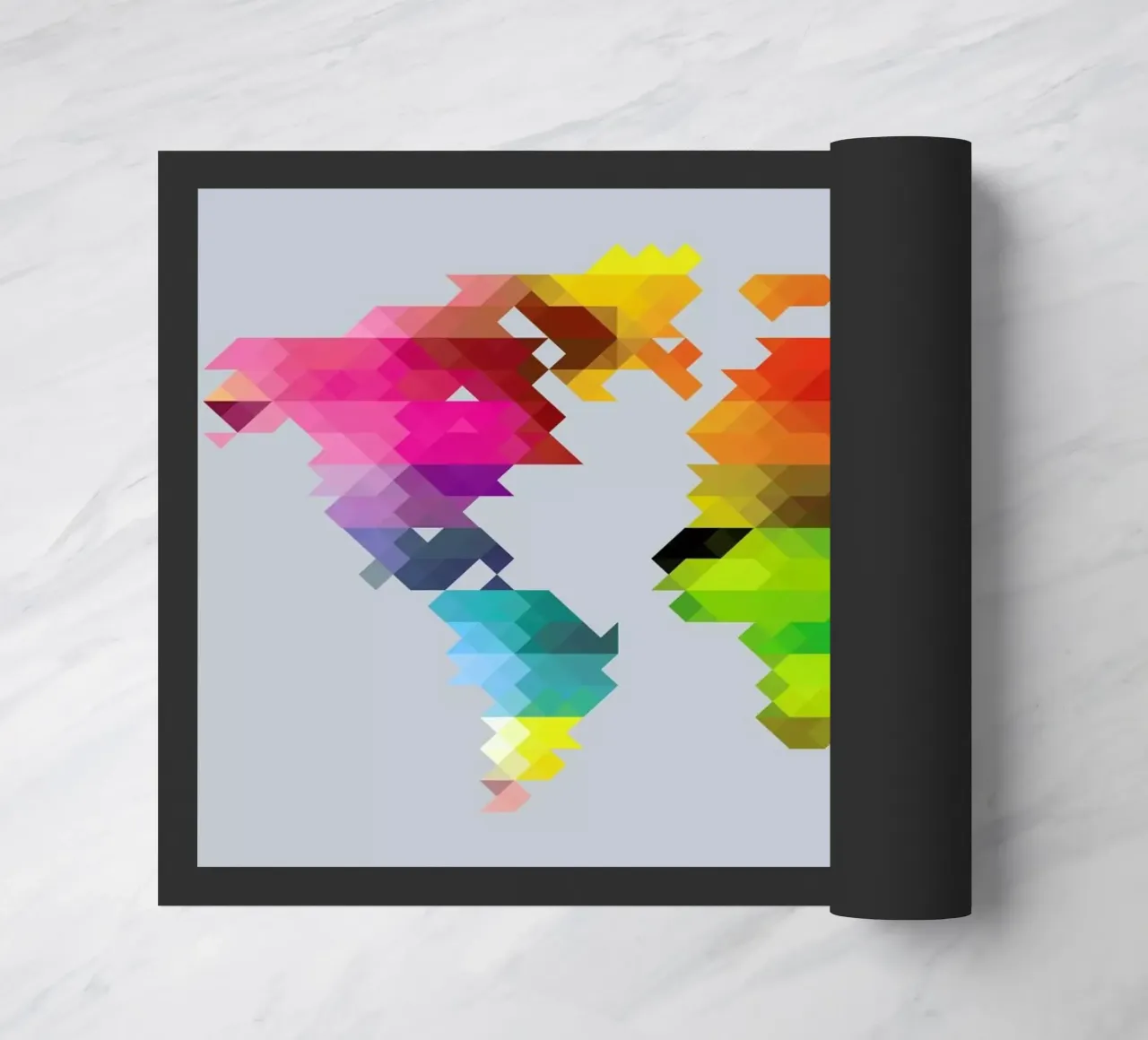 Geo World Map doormat by Three Of The Possessed