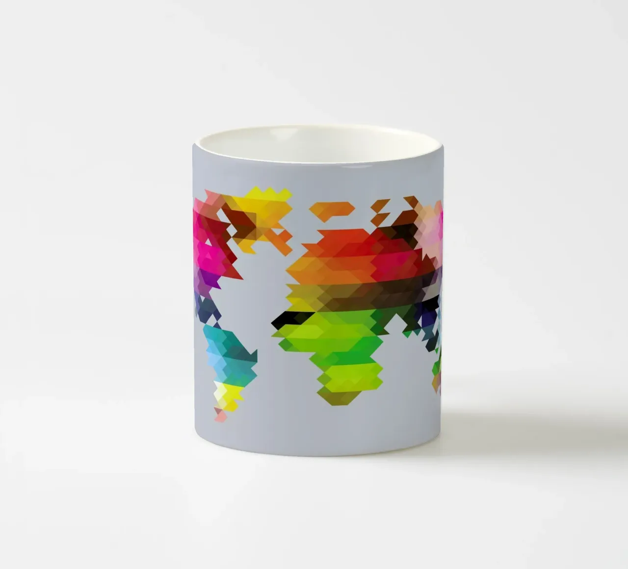 Geo World Map Keramik Tasse von Three Of The Possessed