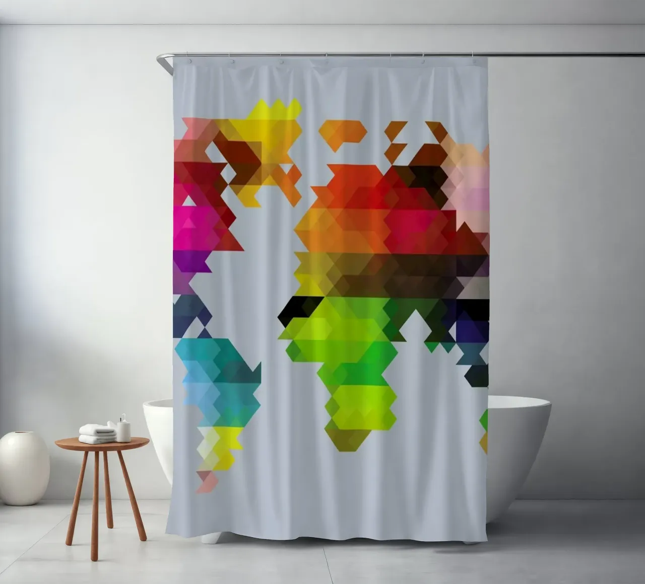 Geo World Map tenda da doccia da Three Of The Possessed